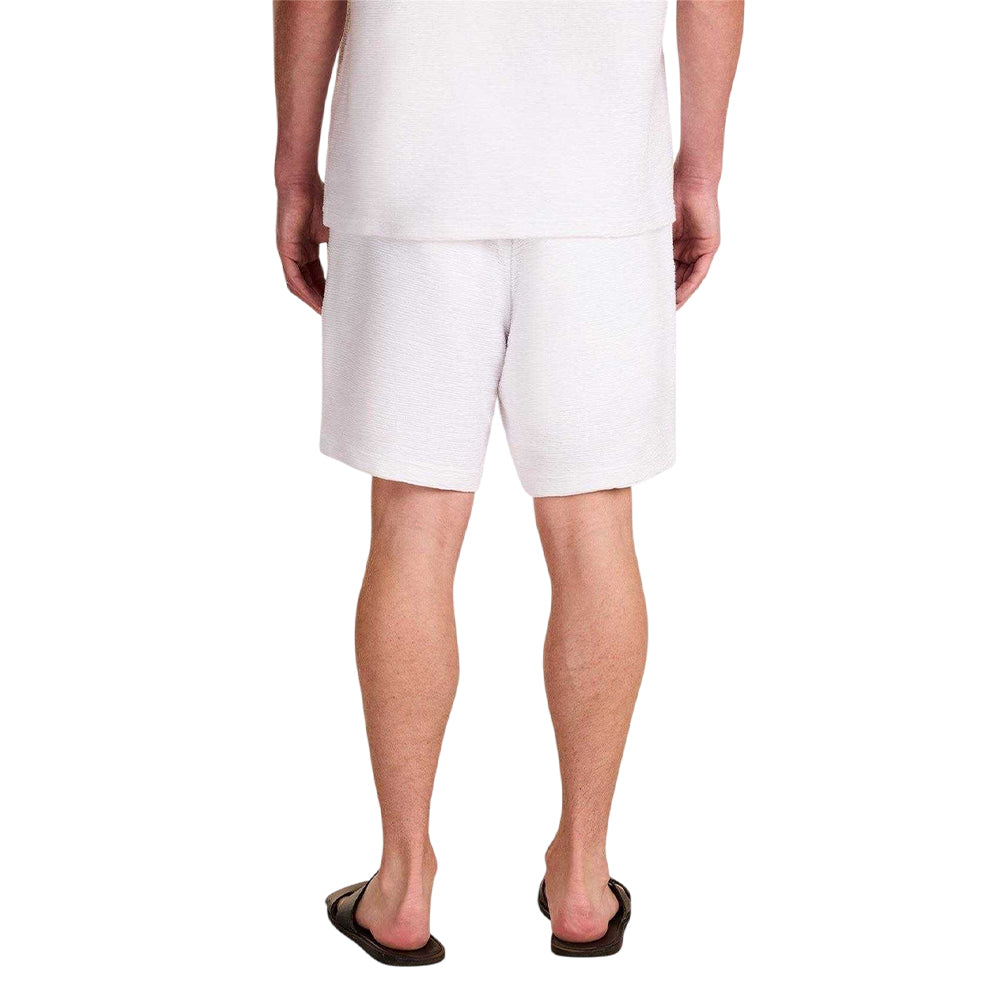 White - Lifestyle - Prevu Mens Ottoman Woven Shorts