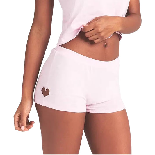 Snow - Front - Skims Womens-Ladies Worn In Jersey Heart Cut-Out Mid Rise Shorts