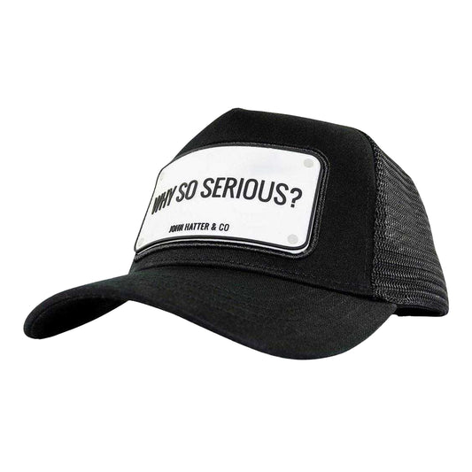 Black - Front - John Hatter Mens Why So Serious? Snapback Cap