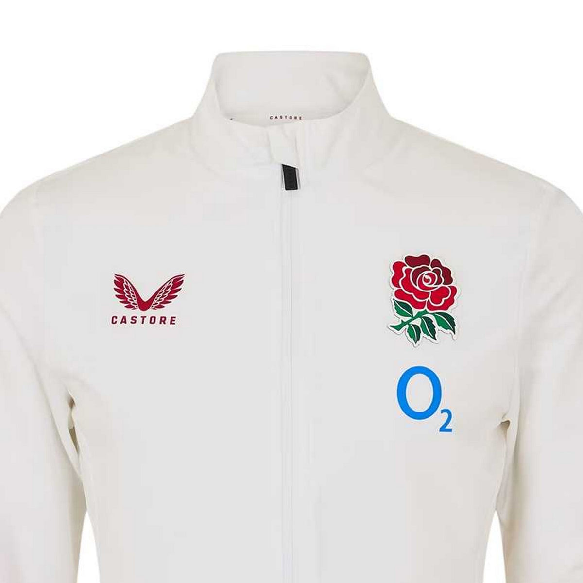 White-Red - Side - Castore Womens-Ladies 2025 England Rugby Jacket