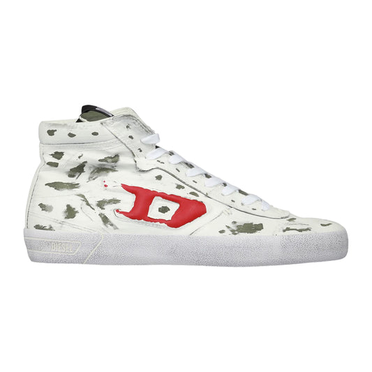 Winter-Moss - Front - Diesel Mens S-Leroji Distressed High Top Trainers