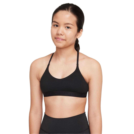 Black - Front - Nike Girls Indy Sports Bra