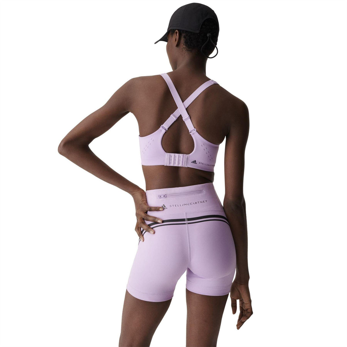 Purple - Pack Shot - Adidas Womens-Ladies Stella McCartney High Impact Sports Bra