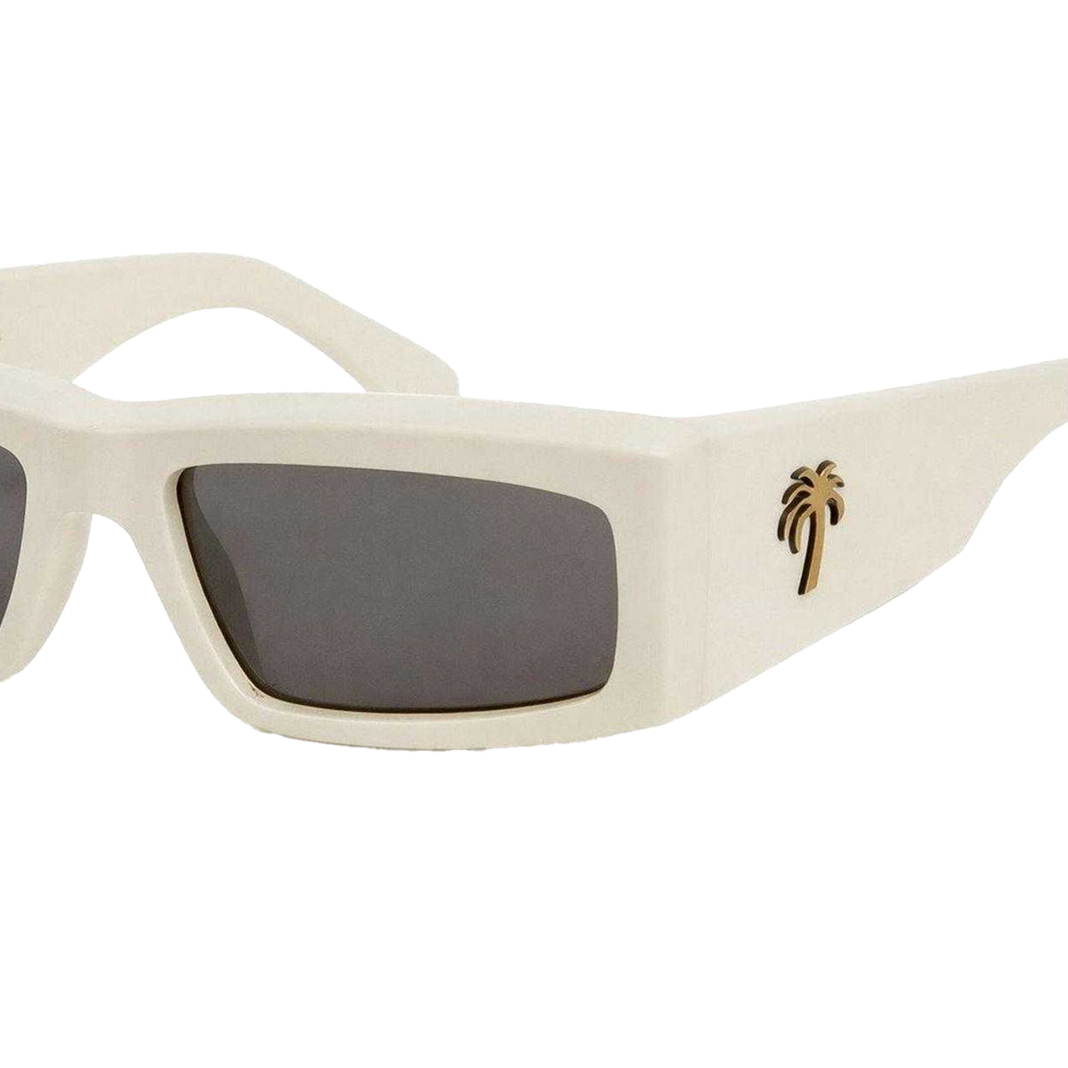 White-Dark Grey - Side - Palm Angels Mens Yreka Rectangle Sunglasses
