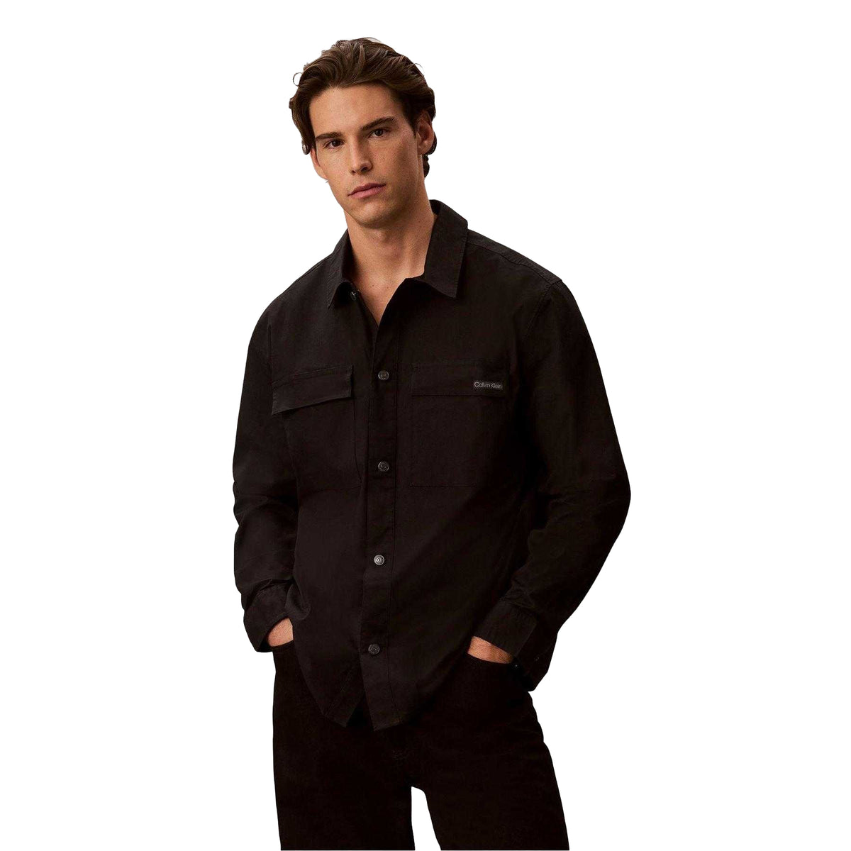 Black - Pack Shot - Calvin Klein Mens Jeans Overshirt