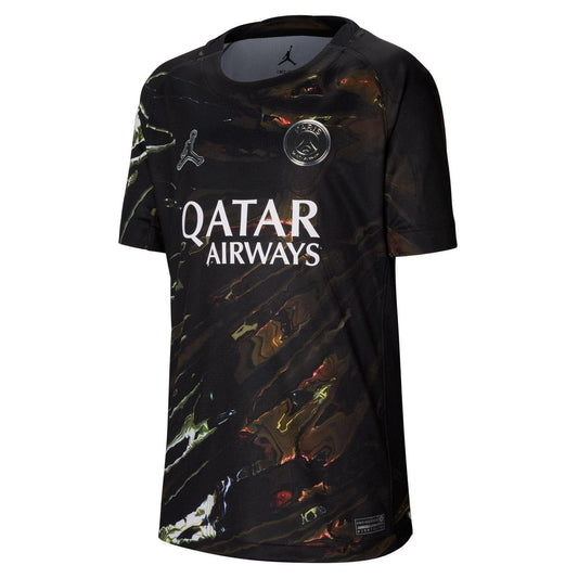 Black-White - Front - Nike Childrens-Kids Paris Saint Germain FC Football Shirt