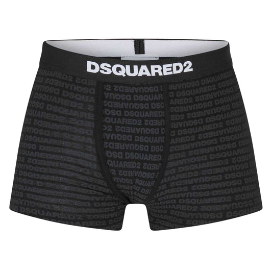 Black - Front - DSquared2 Mens Logo Boxer Briefs