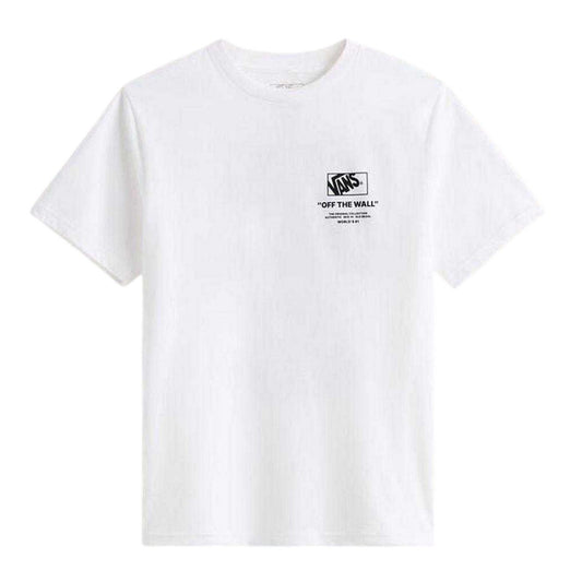 White - Front - Vans Childrens-Kids Back Logo T-Shirt