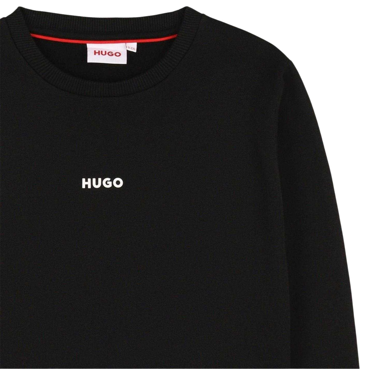 Black - Side - Hugo Boys Crew Neck Regular Sweatshirt