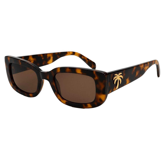 Havana Brown - Front - Palm Angels Mens Yosemite Rectangle Sunglasses