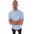 Blue - Lifestyle - Farah Mens Drayton Modern Short-Sleeved Shirt