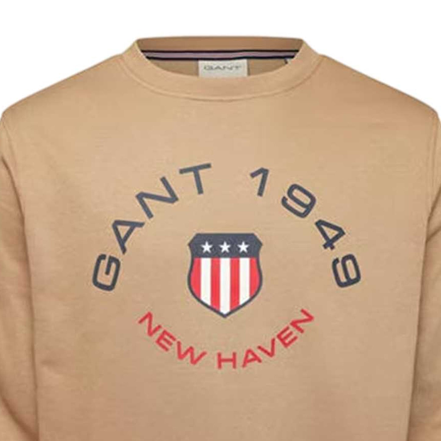 Caramel - Side - Gant Mens 1949 Graphic Print Sweatshirt
