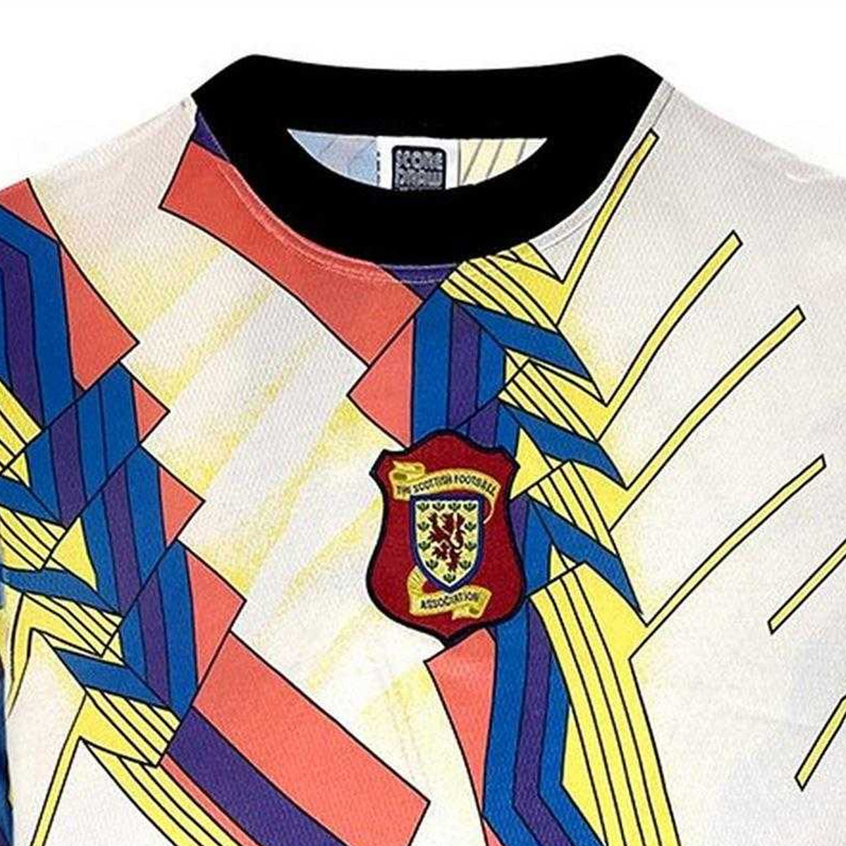 White-Blue - Side - Score Draw Unisex Adult 1994 Scotland Goalkeeper Kit