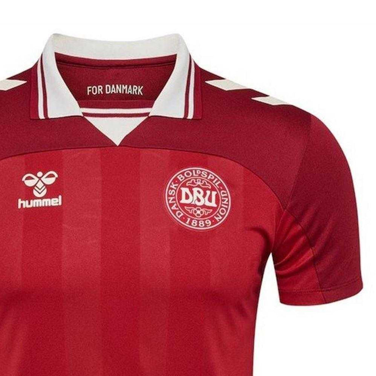 Red - Side - Hummel Mens 2025 Denmark Football Shirt