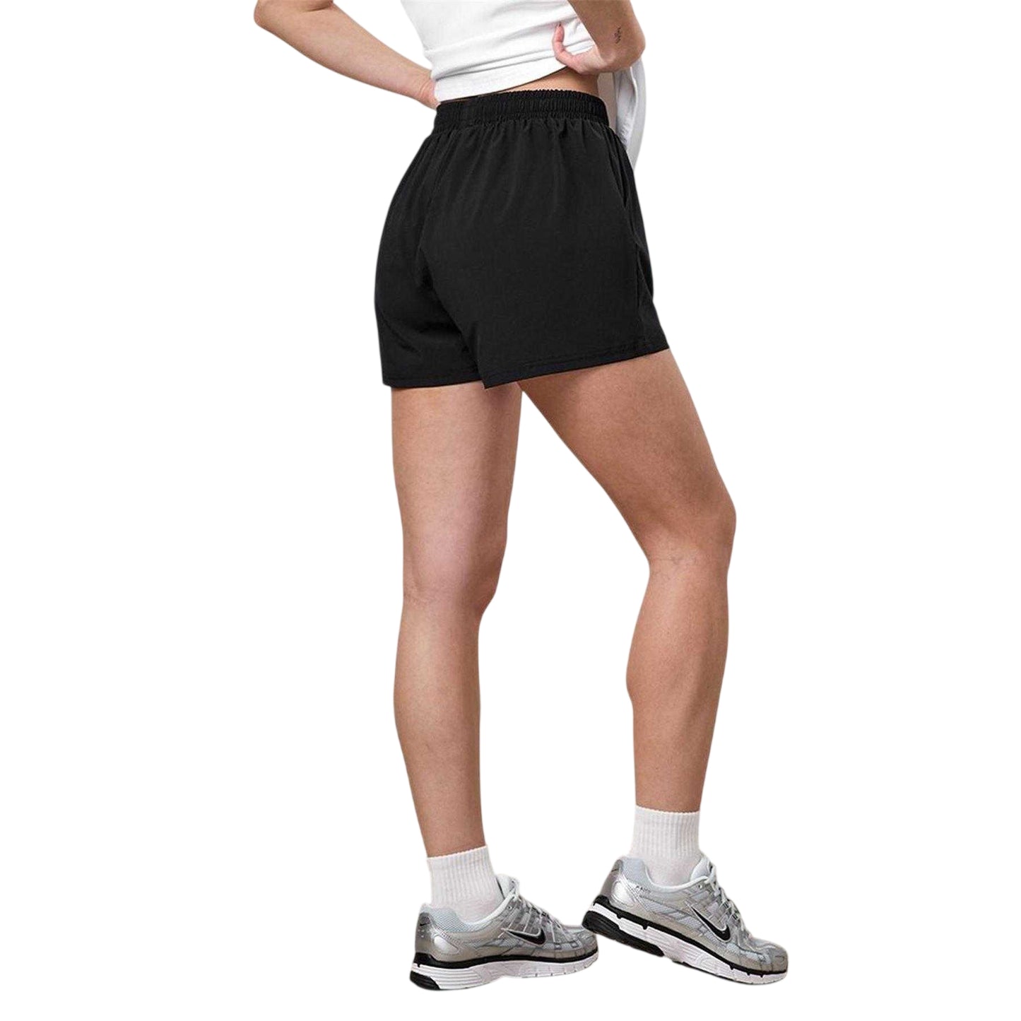 Black - Pack Shot - Gym King Womens-Ladies Victory Performance Shorts