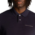 Navy - Side - Lyle & Scott Mens Towelling Polo Shirt