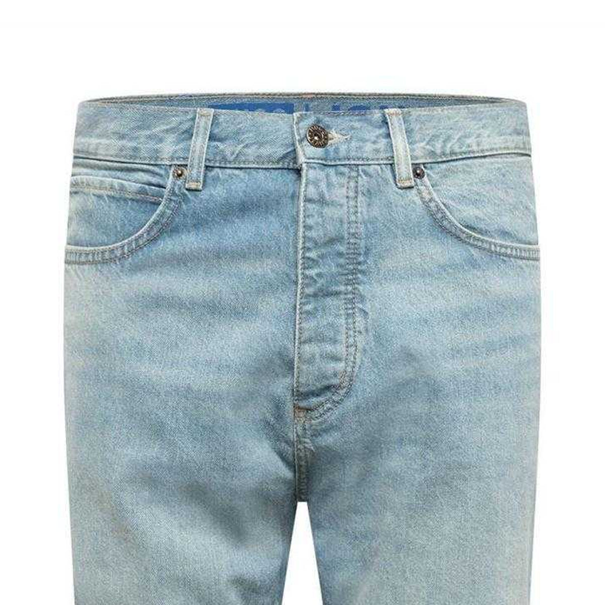 Turquoise-Aqua - Side - Hugo Mens Jonah Faded Jeans