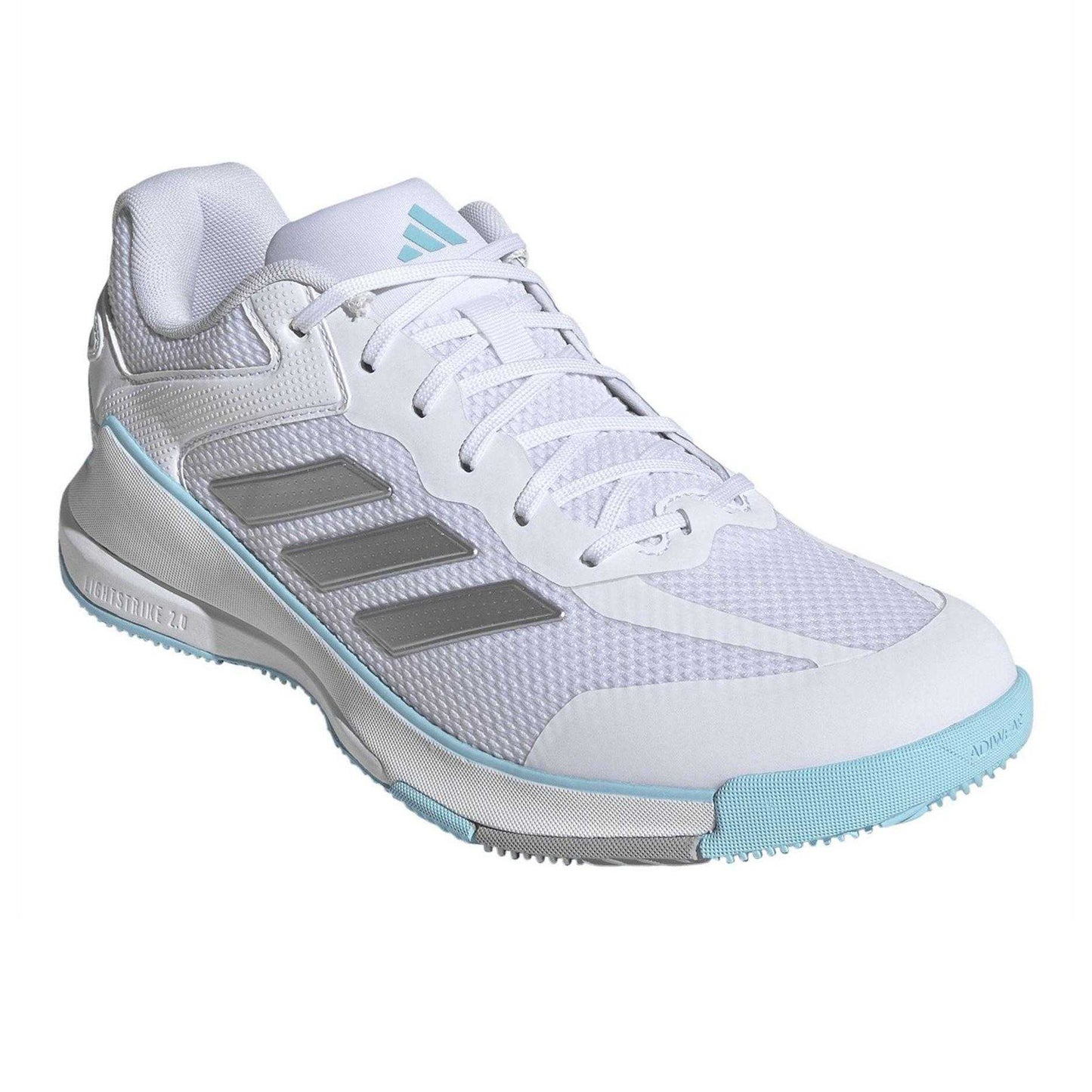 White-Grey - Pack Shot - Adidas Womens-Ladies Netcourt Pro Trainers