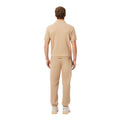 Beige - Back - Lacoste Mens Pique Regular Jogging Bottoms