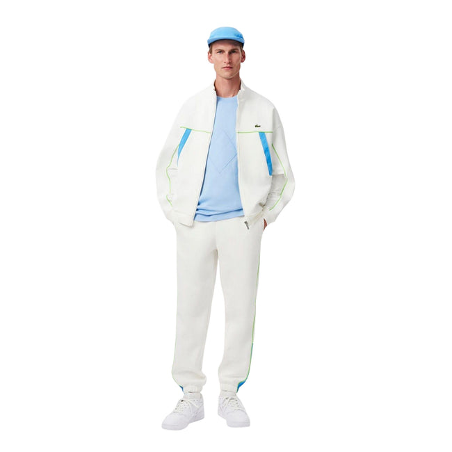 White-Blue - Lifestyle - Lacoste Mens Pique Regular Jogging Bottoms