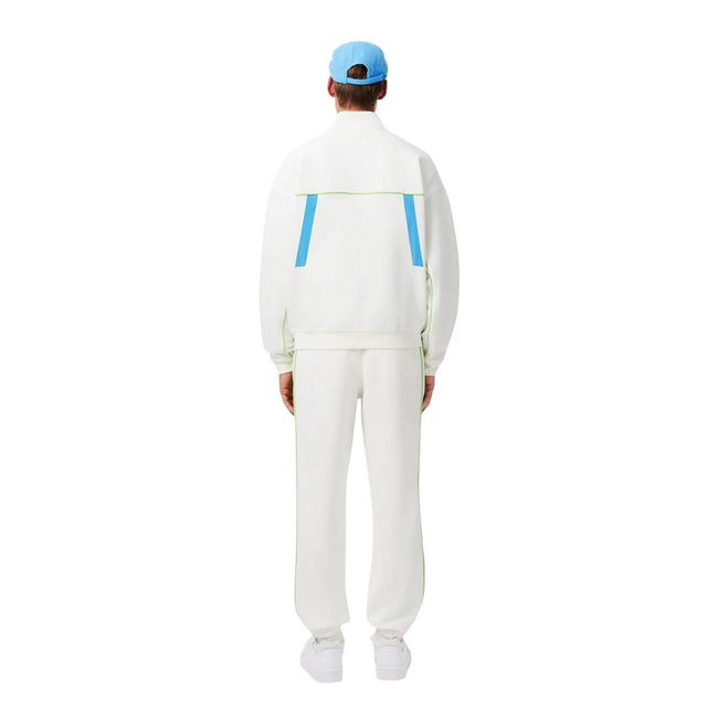White-Blue - Back - Lacoste Mens Pique Regular Jogging Bottoms