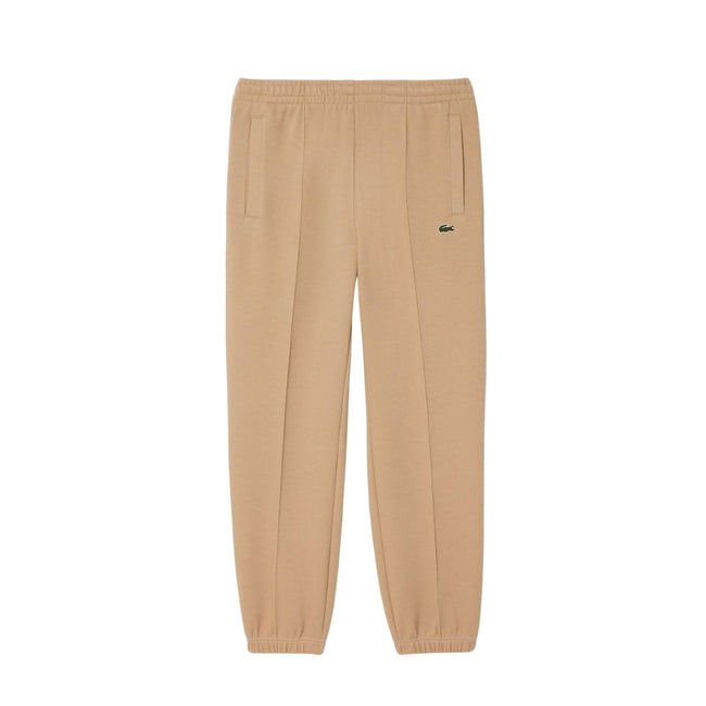 Beige - Front - Lacoste Mens Pique Regular Jogging Bottoms