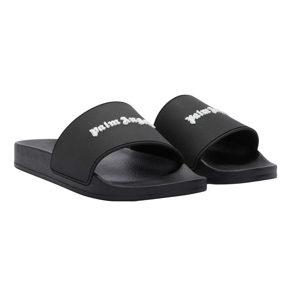 Black - Lifestyle - Palm Angels Mens Flat Sliders