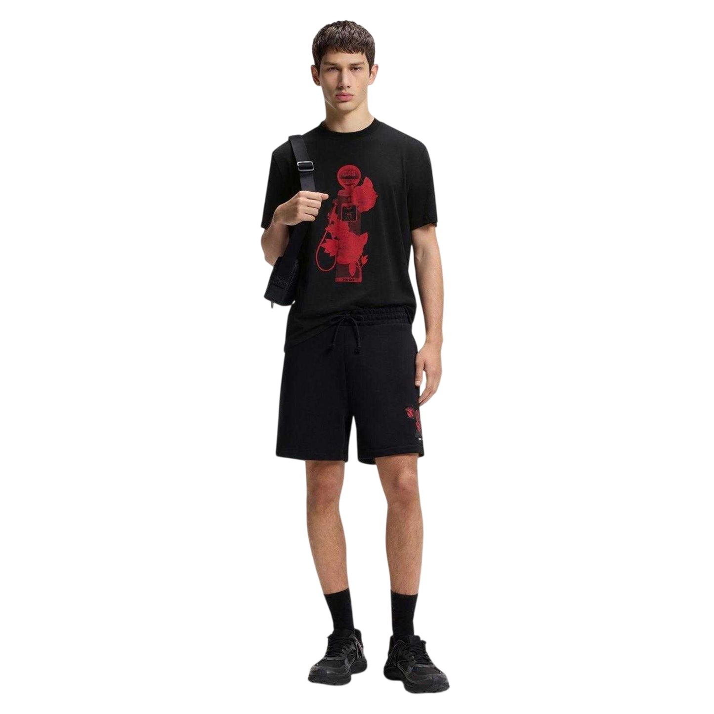 Black - Side - Hugo Mens Dikerd T-Shirt