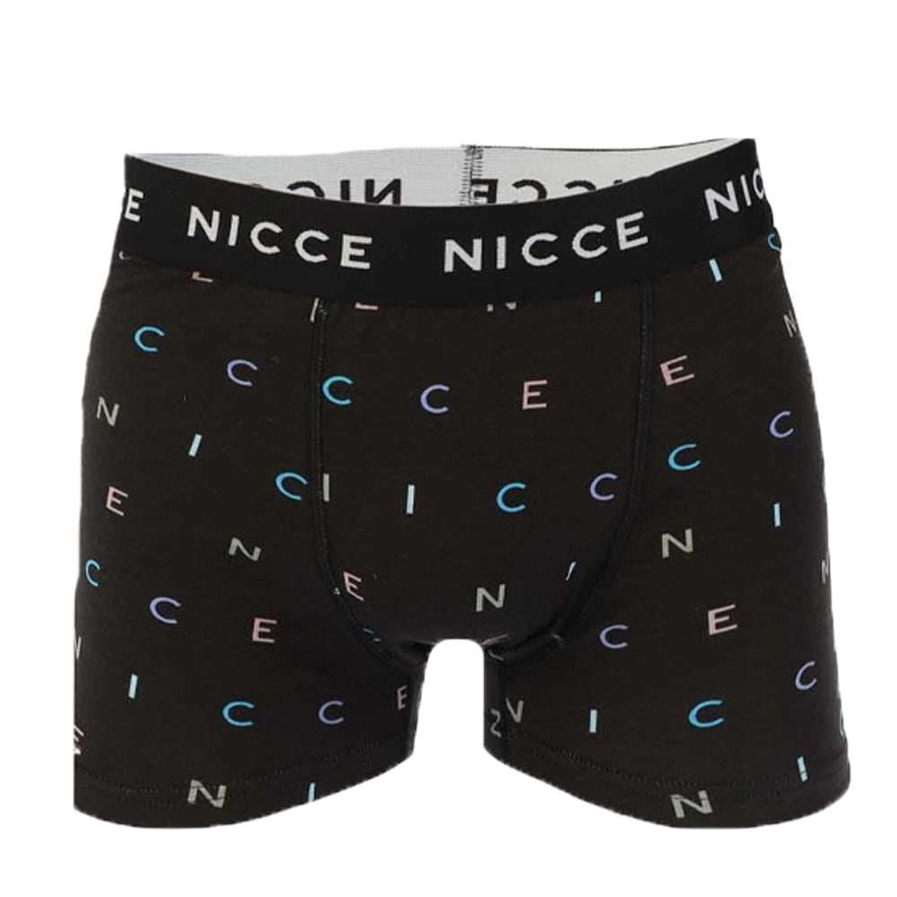 Black-Grey - Back - Nicce Mens Zarif Boxer Shorts (Pack of 3)
