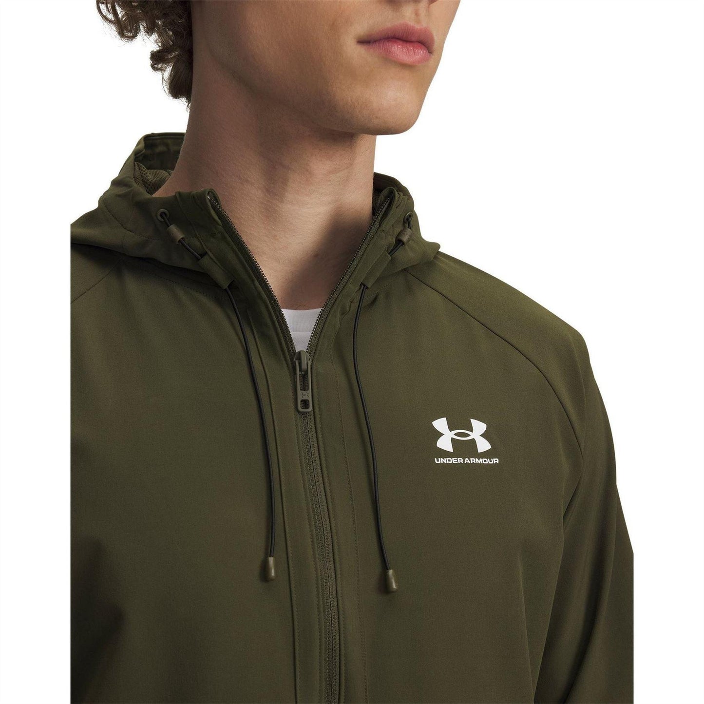 Green - Side - Under Armour Mens Vibe Woven Jacket