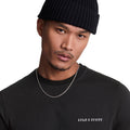 Black-White - Side - Lyle & Scott Mens Embroidered Logo T-Shirt