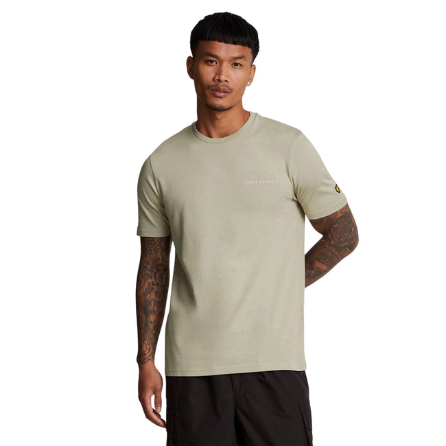 Beige - Lifestyle - Lyle & Scott Mens Embroidered Logo T-Shirt