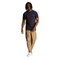 Navy - Pack Shot - Lyle & Scott Mens Embroidered Logo T-Shirt