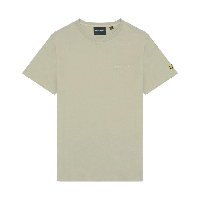 Beige - Front - Lyle & Scott Mens Embroidered Logo T-Shirt