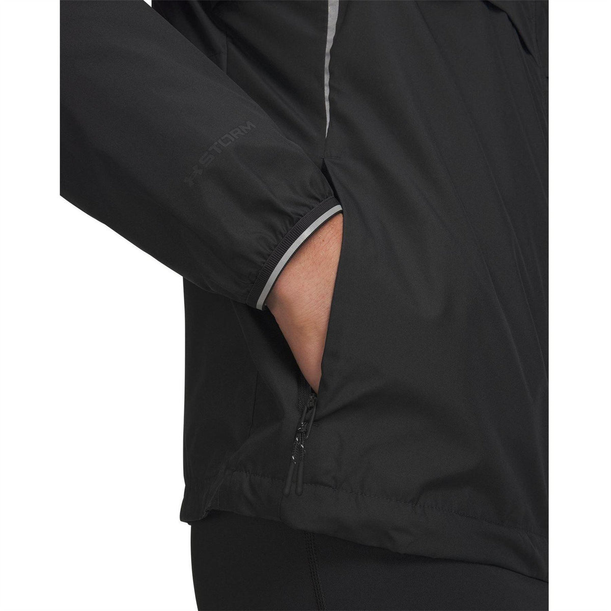 Black - Side - Under Armour Mens Velociti Jacket