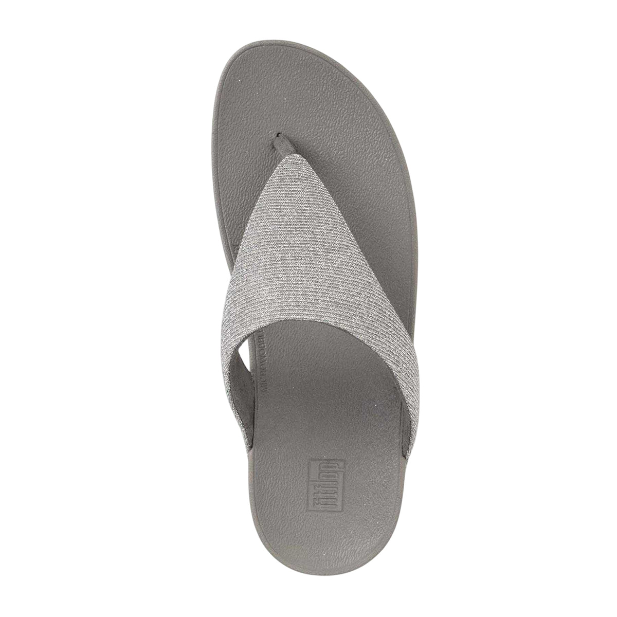 Gunmetal - Lifestyle - FitFlop Womens-Ladies Lottie Glitzy Thong Strap Sandals
