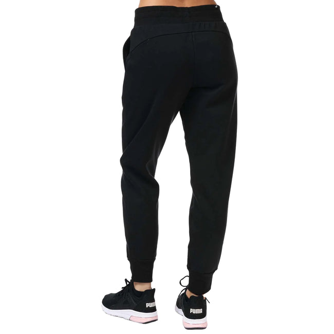 Black - Back - Puma Womens-Ladies Essentials Jogging Bottoms