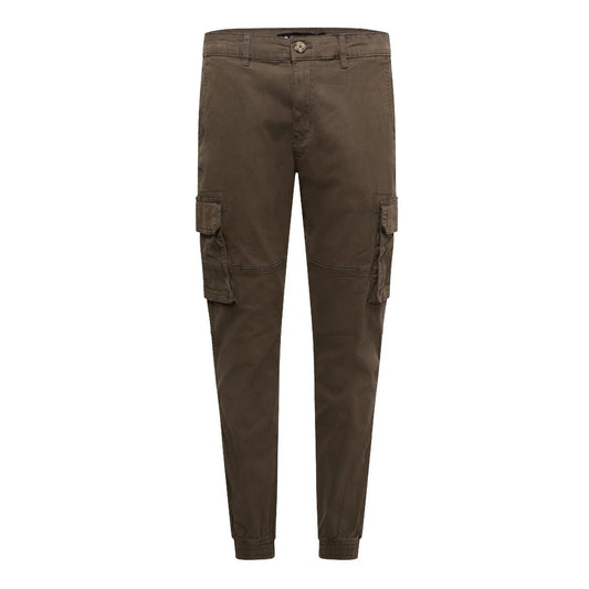 Khaki - Front - Crosshatch Mens Frentons Cargo Trousers