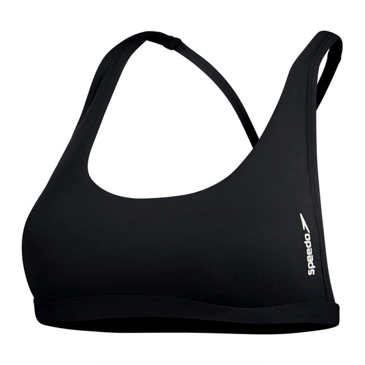 Anthracite - Front - Speedo Womens-Ladies Scoop Neck Bikini Top