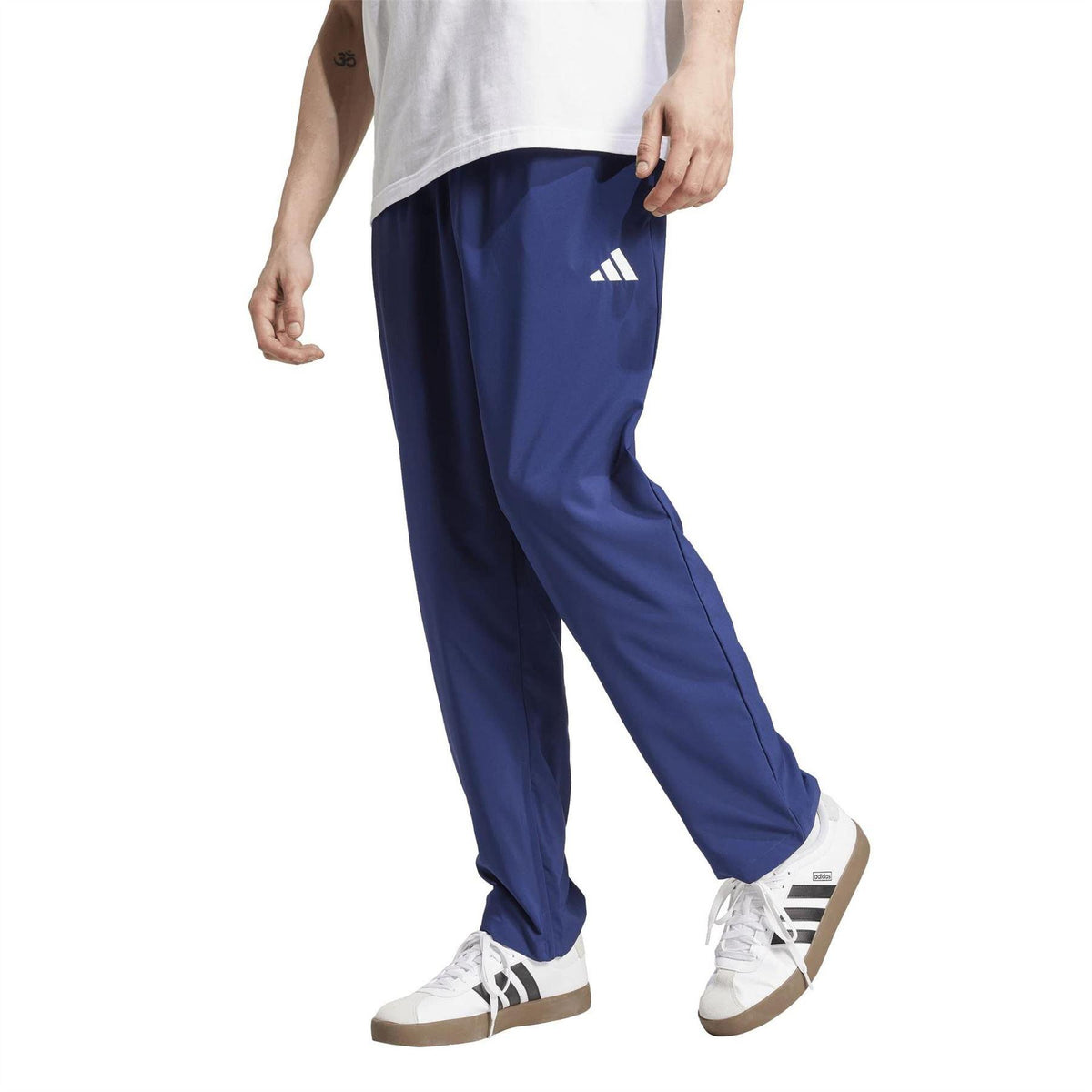 Dark Blue-White - Pack Shot - Adidas Mens Stanford Joggers