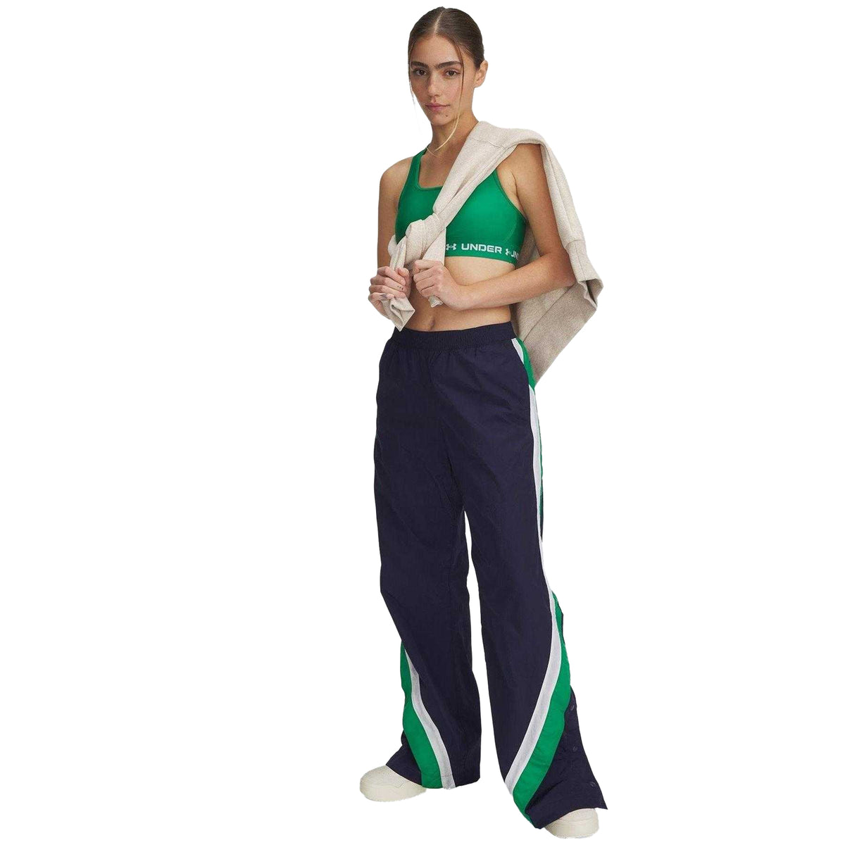 Blue - Lifestyle - Under Armour Womens-Ladies Icon Crinkle Tear Tracksuit Bottoms