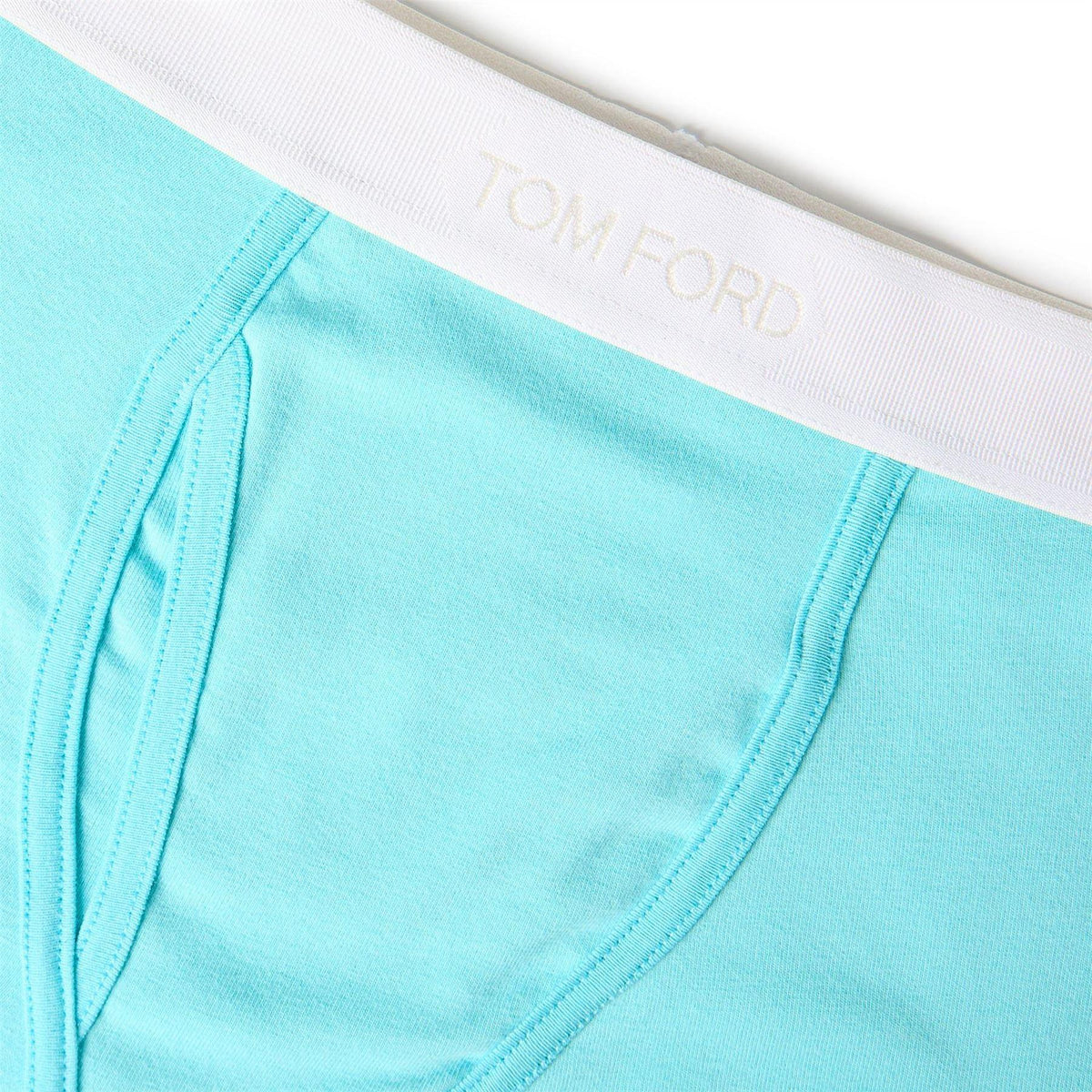 Capri Blue - Side - Tom Ford Mens Cotton Boxer Shorts