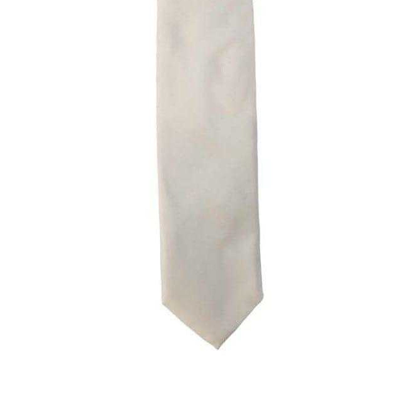 Natural - Side - Boss Plain Skinny Tie