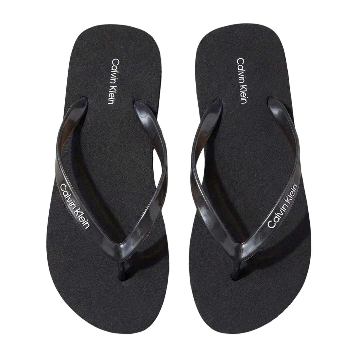 Triple Black - Lifestyle - Calvin Klein Womens-Ladies Logo Flip Flops