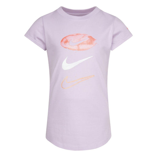 Purple - Front - Nike Girls Summer Daze Pill Swoosh T-Shirt
