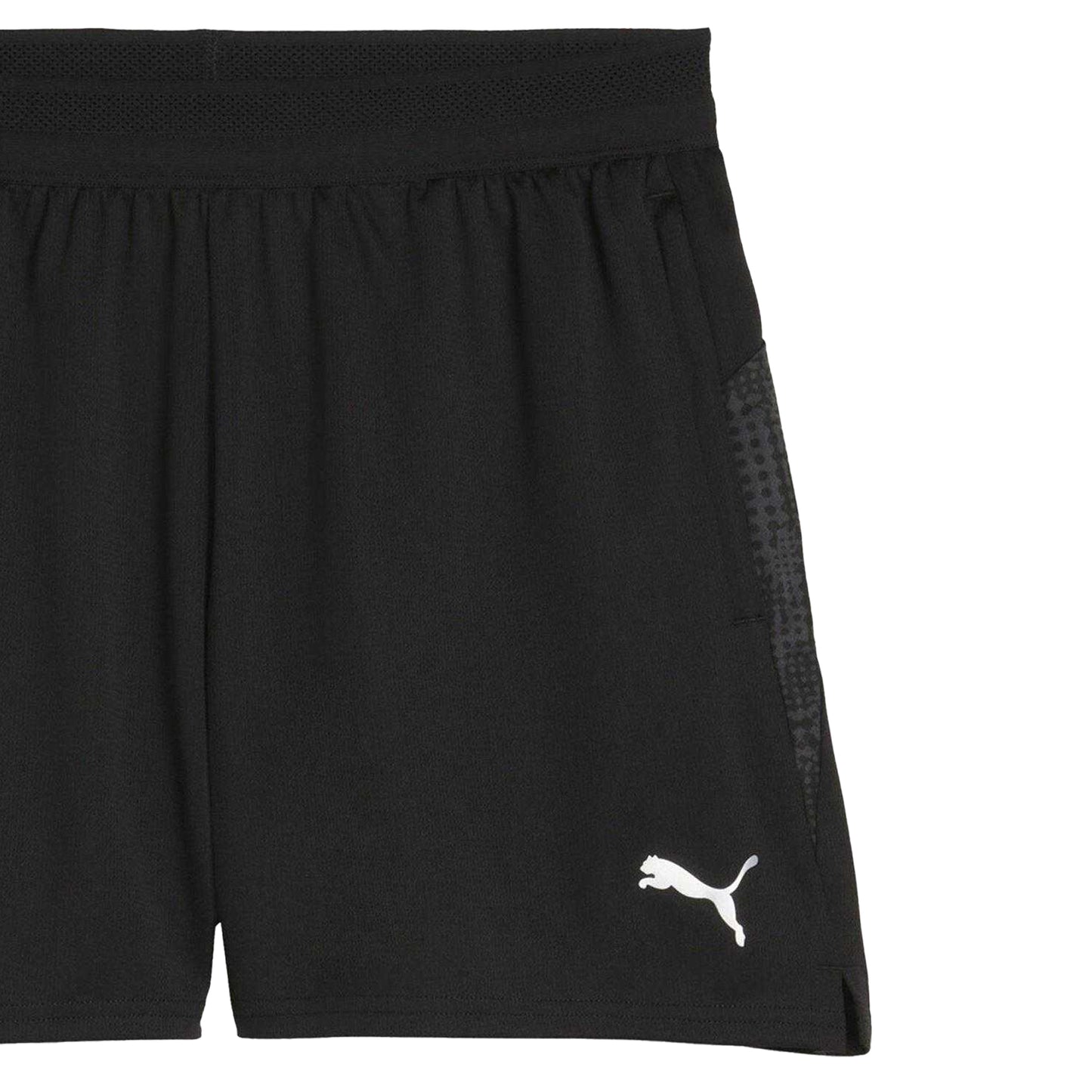 Black-Silver - Side - Puma Womens-Ladies Teamcup Football Shorts