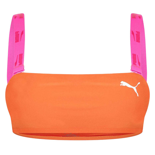 Pink-Chili Pepper - Front - Puma Womens-Ladies Bandeau Bikini Top