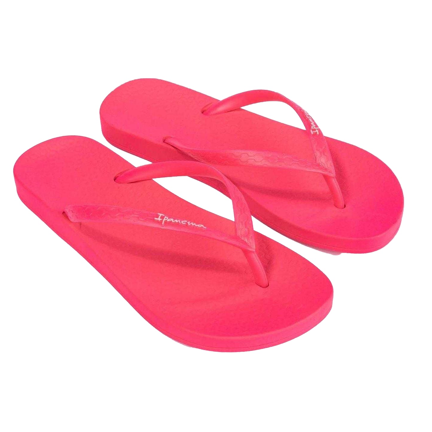 Pink - Side - Ipanema Womens-Ladies Anat Logo Flat Flip Flops