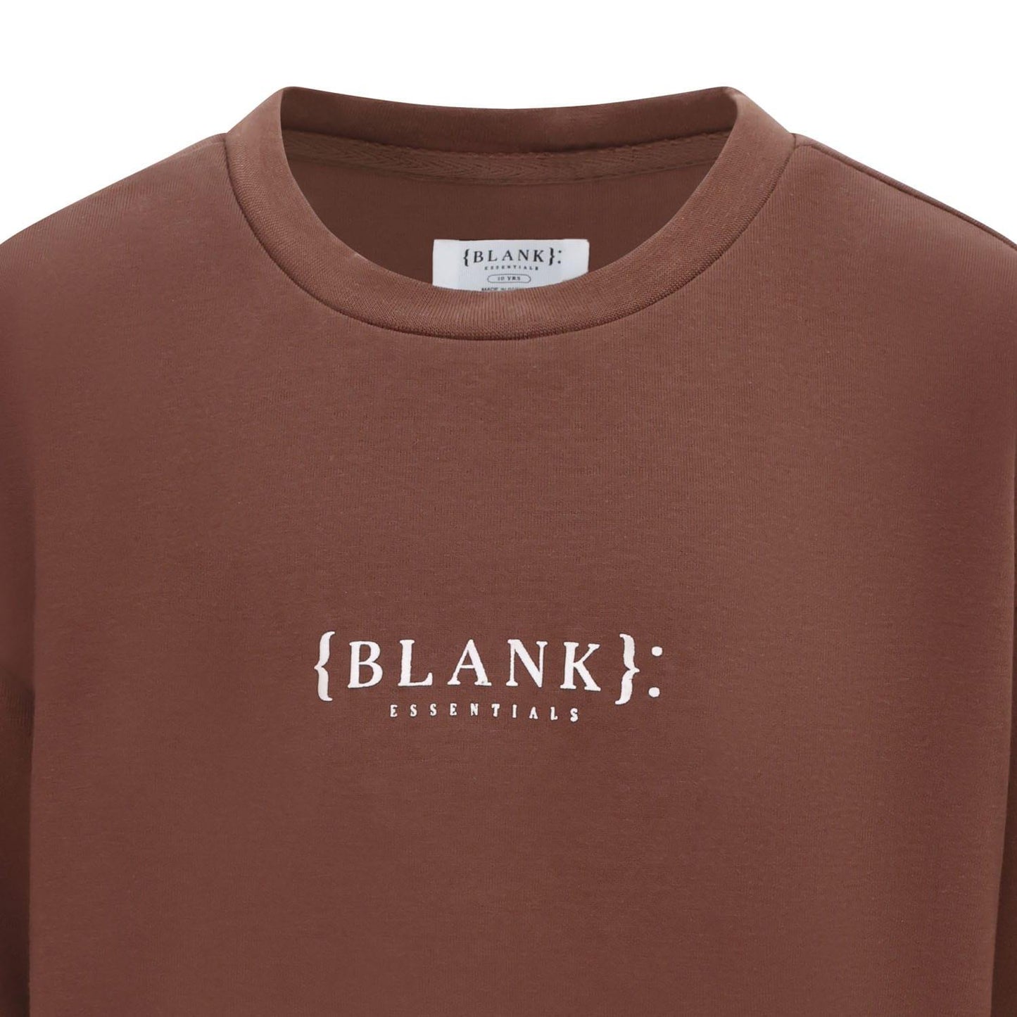 Brown - Side - Blank Essentials Boys Regular T-Shirt