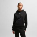 Black - Front - Hugo Womens-Ladies Delfinia Stacked Logo Embroidered Hoodie